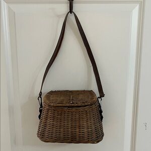 Antique children’s fishing basket